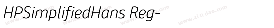 HPSimplifiedHans Reg字体转换